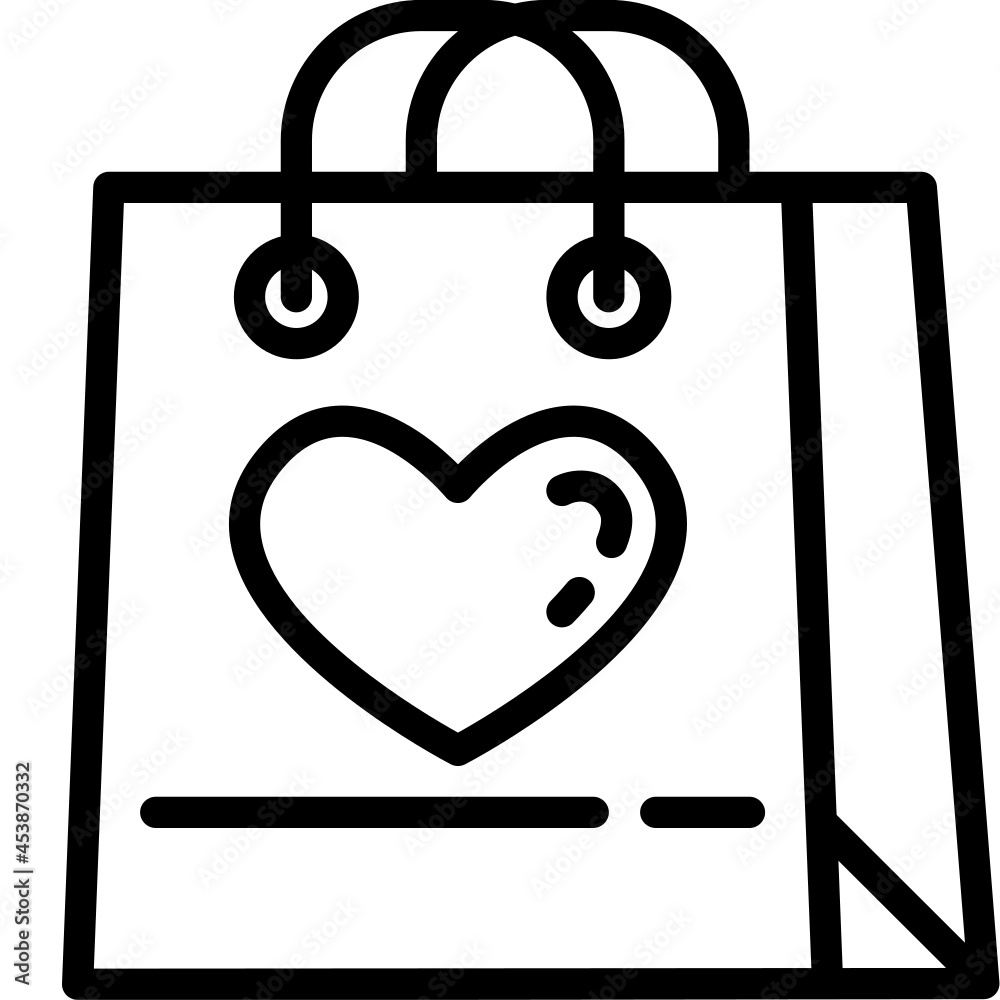 shopping bag line icon shopping bag line icon
