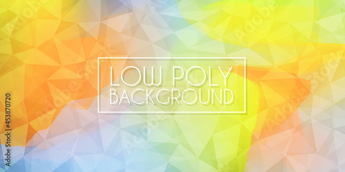 Colorful Low Poly Abstract Geometric Dynamic Textured. Polygon Banner Background. Colorful Shape Composition.