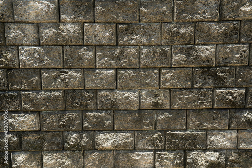 old brick wall.Beautiful Rough brick wall.Abstract Black brick wall texture for pattern background. 