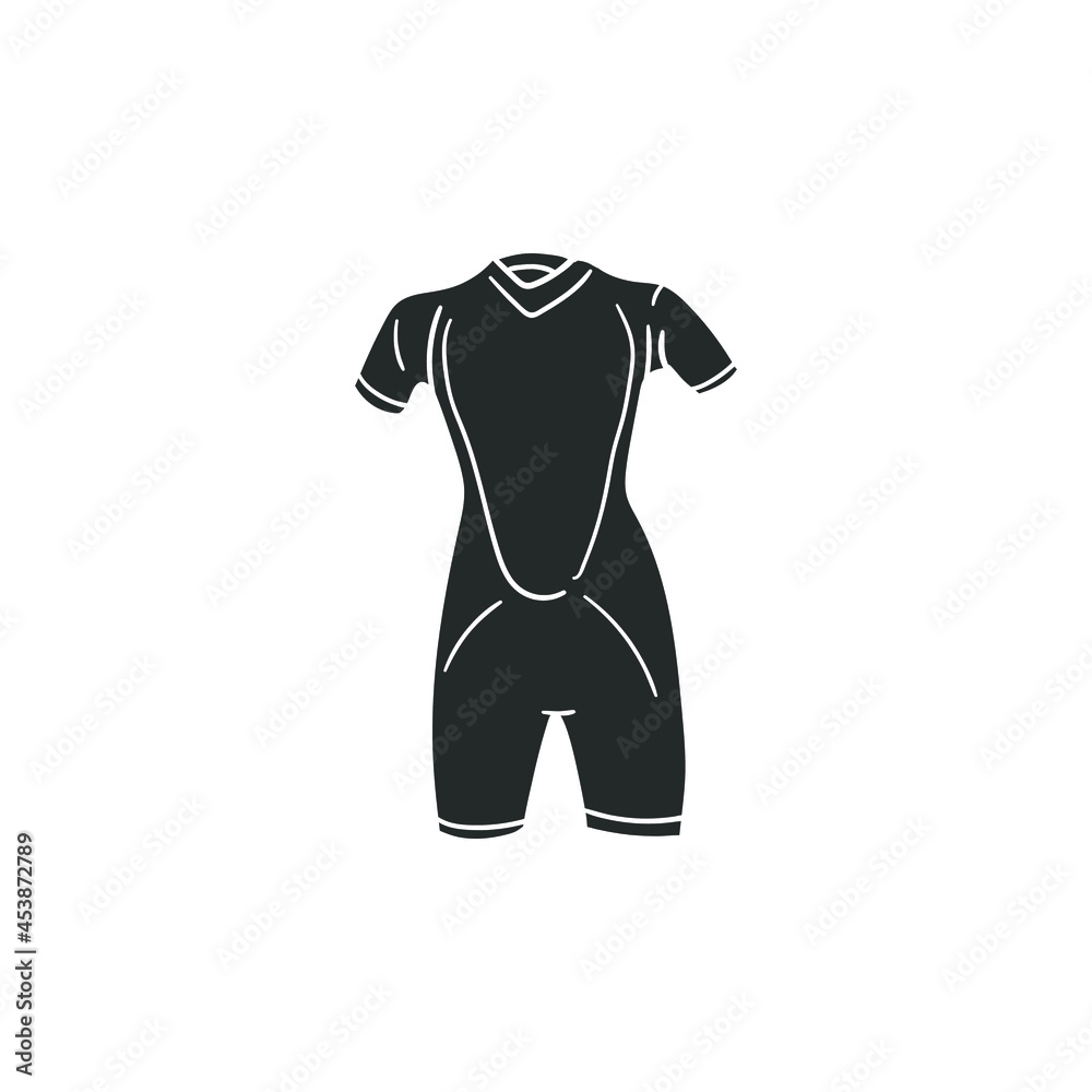 Neoprene Suit Icon Silhouette Illustration. Scuba Clothes Vector Graphic Pictogram Symbol Clip Art. Doodle Sketch Black Sign. Neoprene Suit Icon Silhouette Illustration. Scuba Clothes Vector Graphic Pictogram Symbol Clip Art. Doodle Sketch Black Sign.