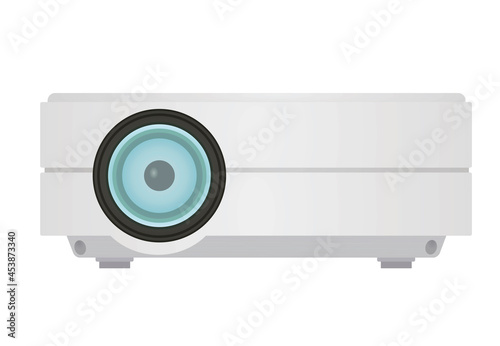 White video projector. vector illustration