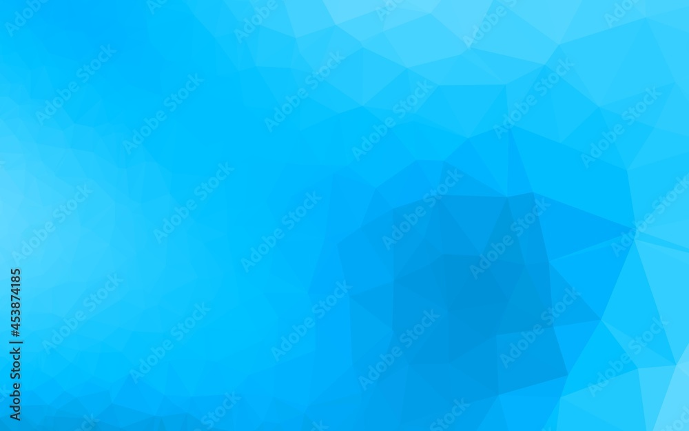 Light BLUE vector shining triangular pattern. Light BLUE vector shining triangular pattern.