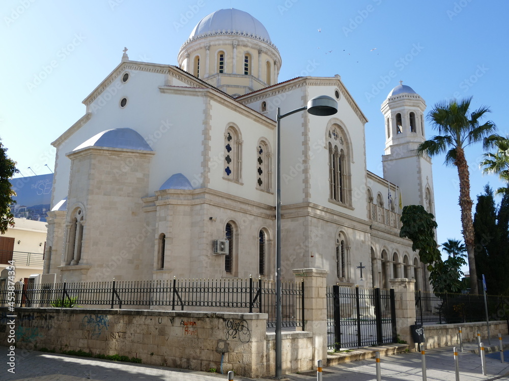Rear view of the Agia Napa cathedral in Limassol, Lemesos, Cyprus