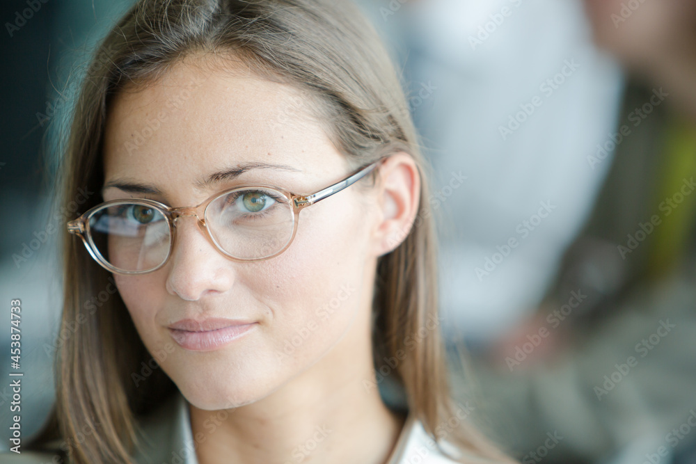 Close up of businesswoman's face Close up of businesswoman's face
