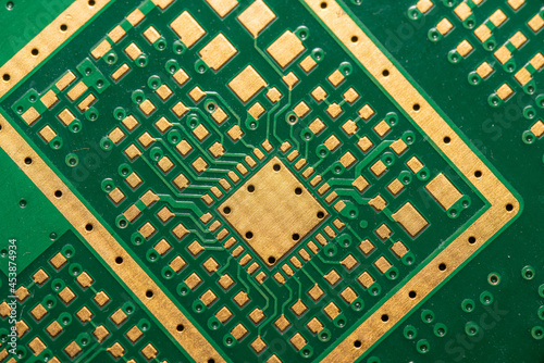 Blank Green PCB with no soldered components 