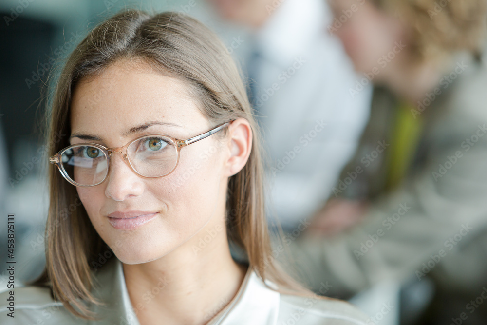 Close up of businesswoman's face Close up of businesswoman's face