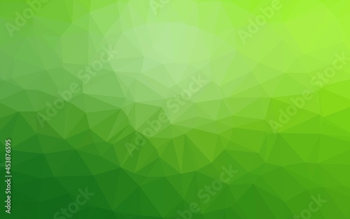 Light Green vector polygonal pattern.