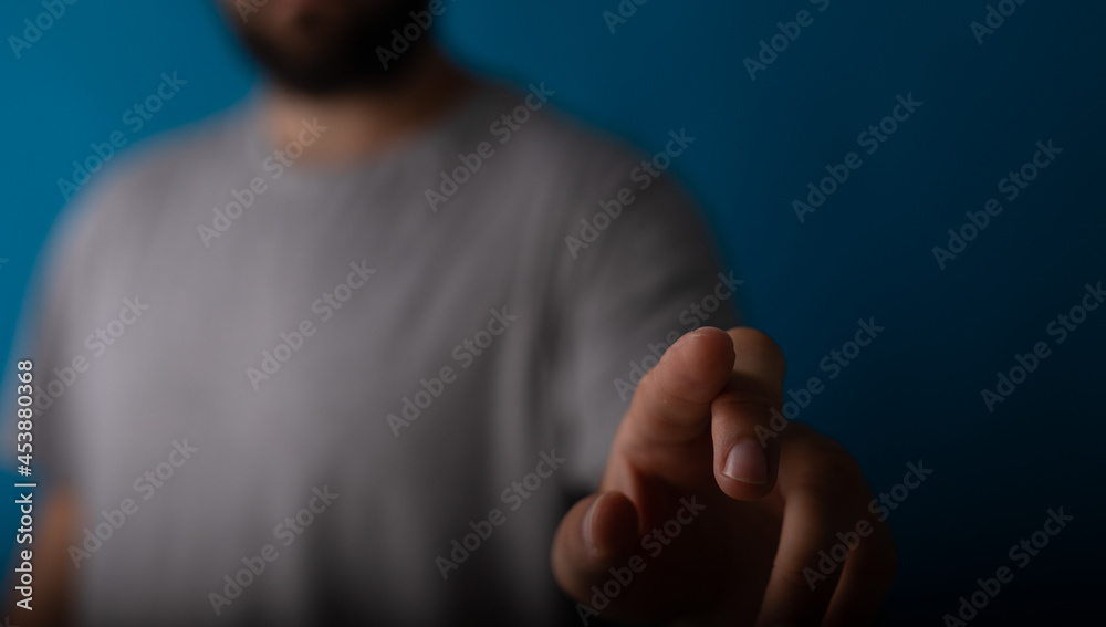 Businessman pointing his finger. Businessman pointing his finger.