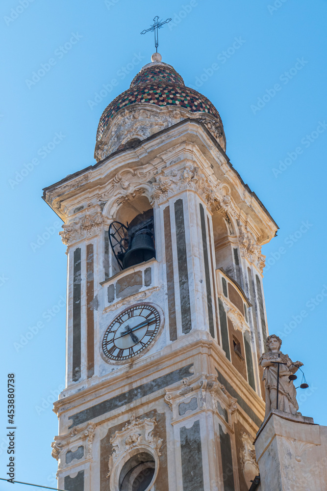 The bell tower of the church of Laigueglia