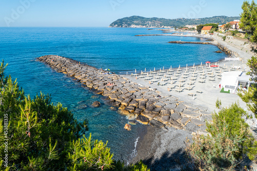 Aerial view of the beach of Cervo