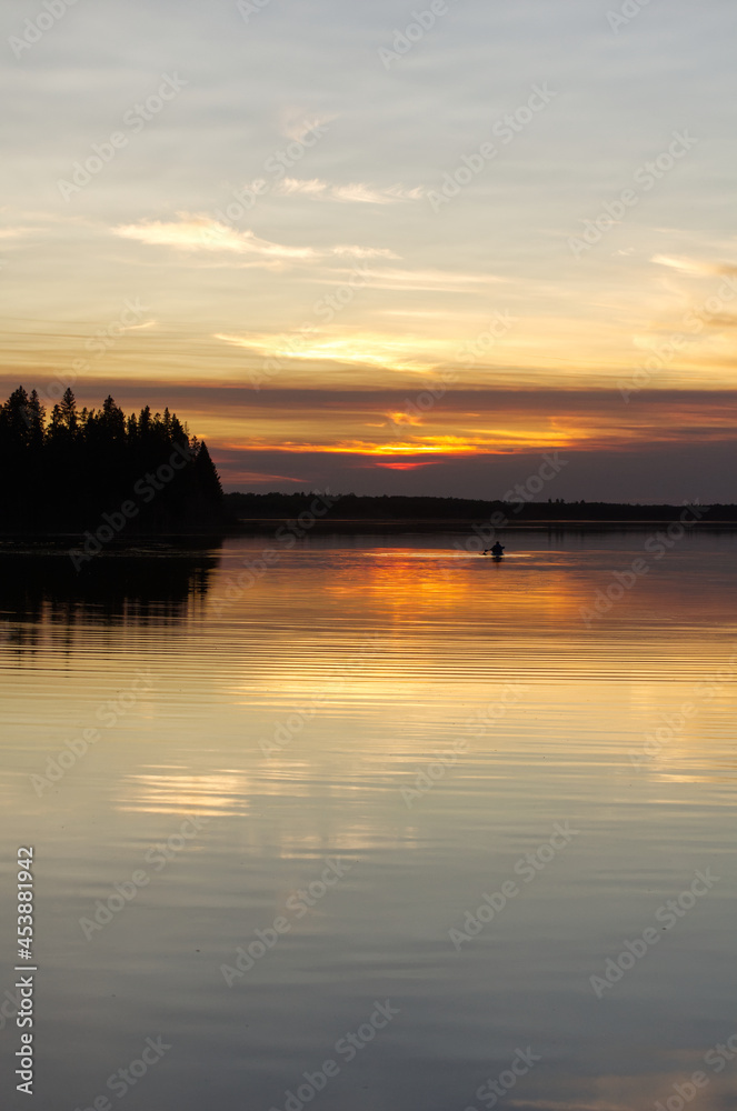 Astotin Lake in the Evening