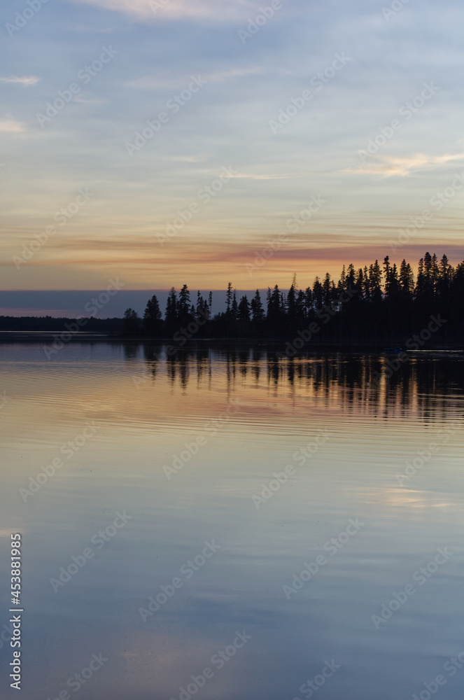 Fototapeta premium Astotin Lake in the Evening