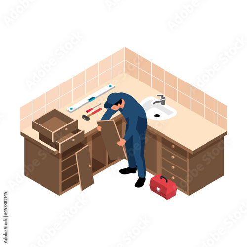 House Renovation Isometric Icon