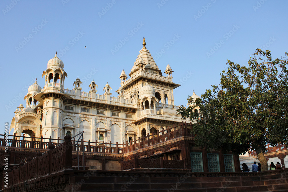 Jaswant Thada is a cenotaph located in Jodhpur, in the Indian state of Rajasthan. Jaisalmer Fort is situated in the city of Jaisalmer, in the Indian state of Rajasthan