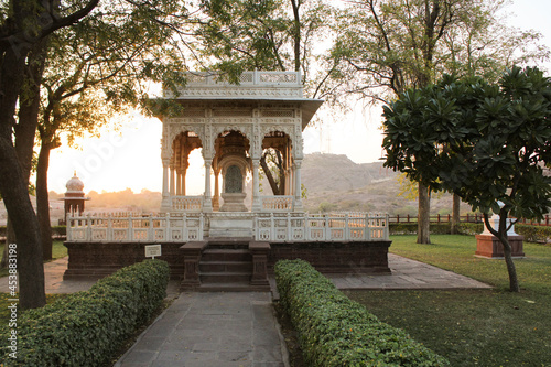 Cenotaph of one of the royal members on the ouside of Jaswant Thada, Jodhpur Rajasthan, India