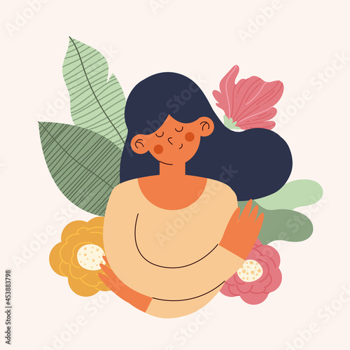 young woman love yourself