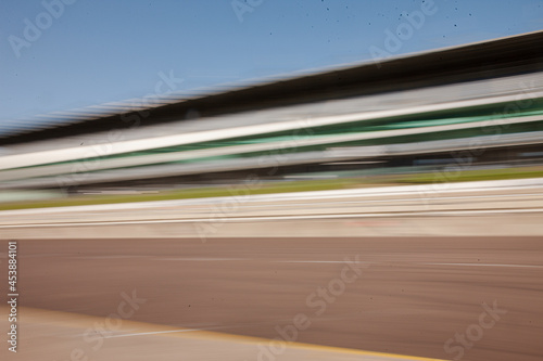 Blurred view of racing track