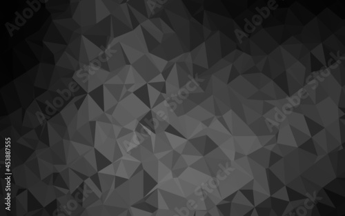 Dark Silver, Gray vector polygonal pattern.