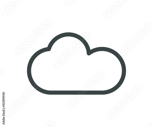 flat cloud icon - vector