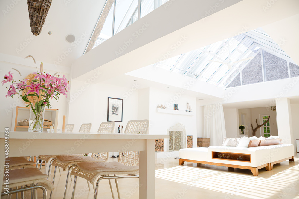 Open floor plan of modern house Stock Photo | Adobe Stock