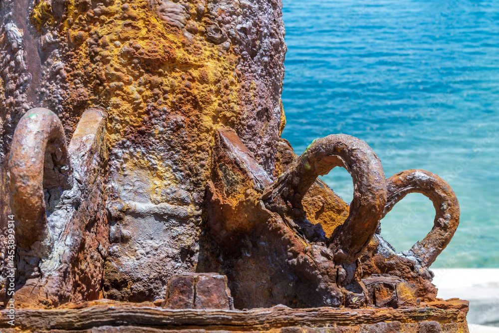 Fototapeta premium Old and rusty bollard