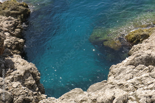 sea and rocks, water surface for background 