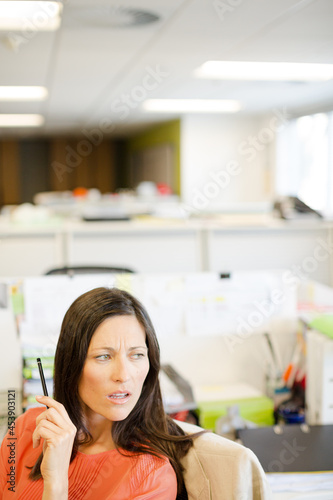 Businesswoman sitting at desk