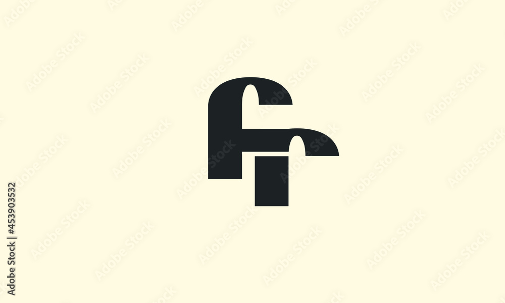 Alphabet letters Initials Monogram logo FR, RF, F and R Alphabet letters Initials Monogram logo FR, RF, F and R