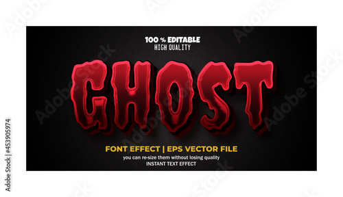 Ghost text effect editable text style