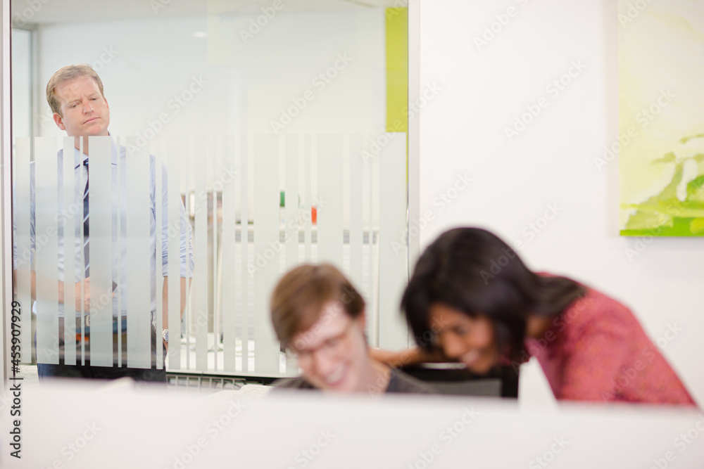 Fototapeta premium Business people talking in meeting