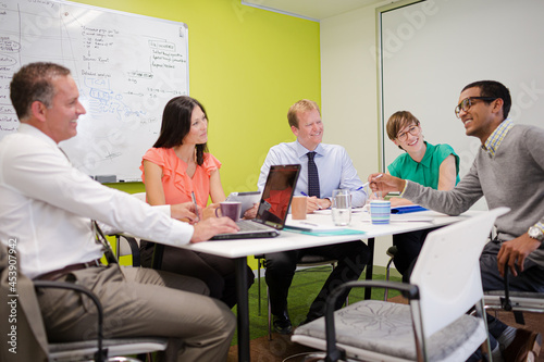 Business people talking in meeting