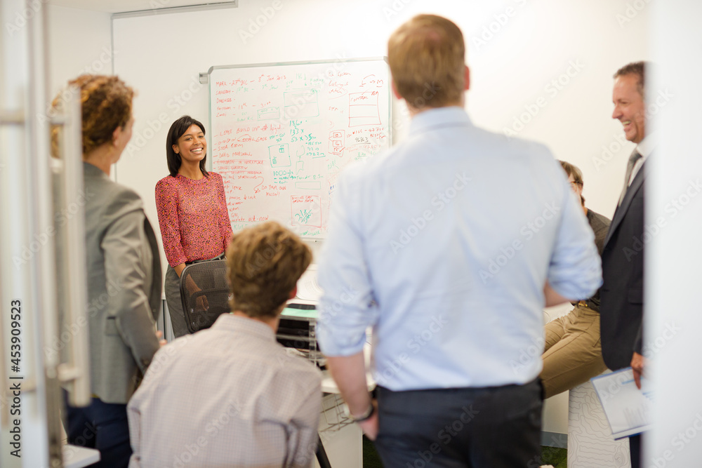 Fototapeta premium Business people talking in meeting