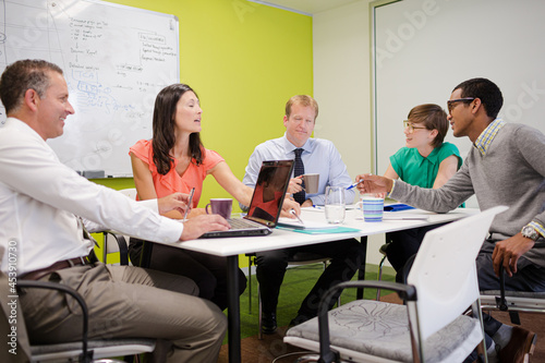 Business people talking in meeting