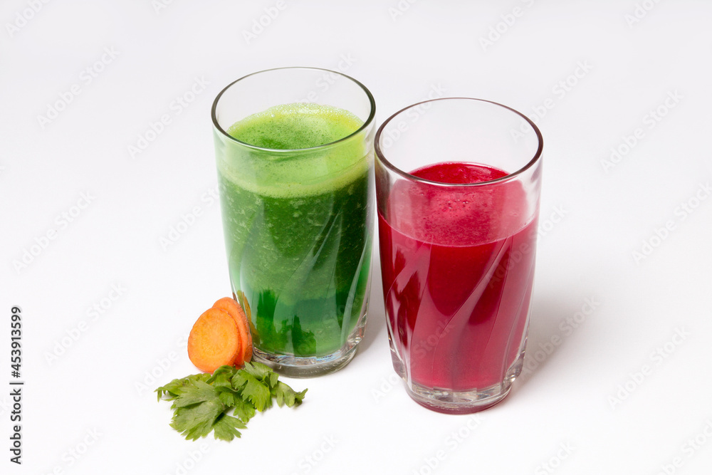 vegetable juices in glass cups with celery leaf, healthy eating environment
vegetable juices in glass cups with celery leaf, healthy eating environment