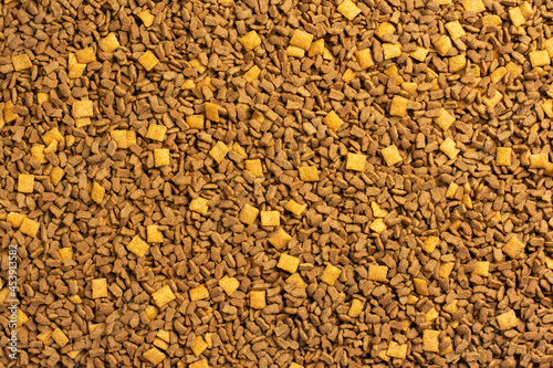 Top view of cat food background texture