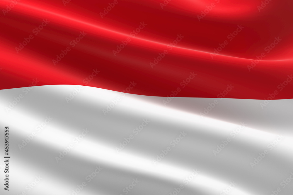 Naklejka premium Flag of Indonesia