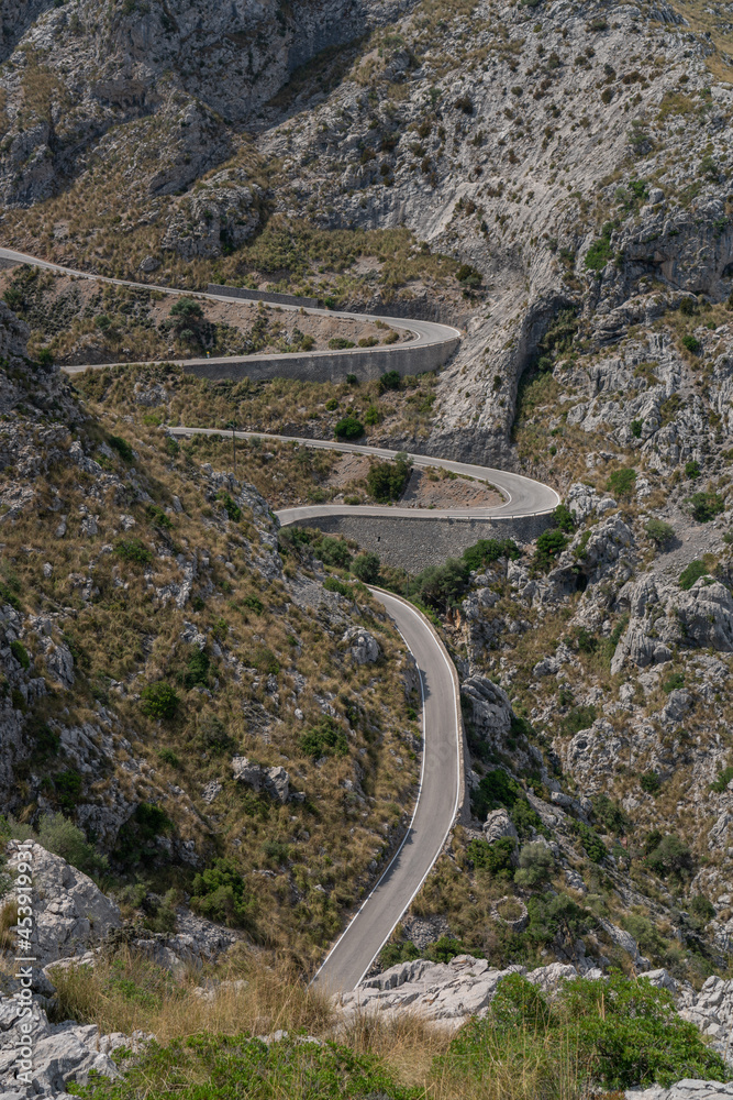 Fototapeta premium twisting and winding road serpentine