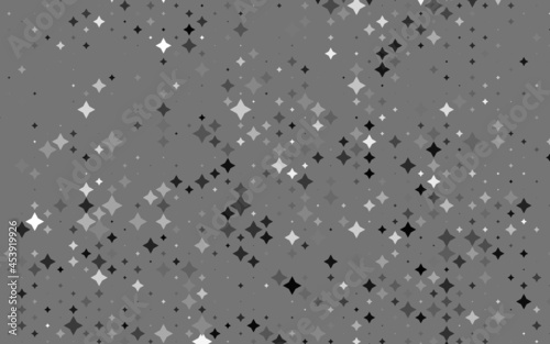 Light Silver, Gray vector background with colored stars.