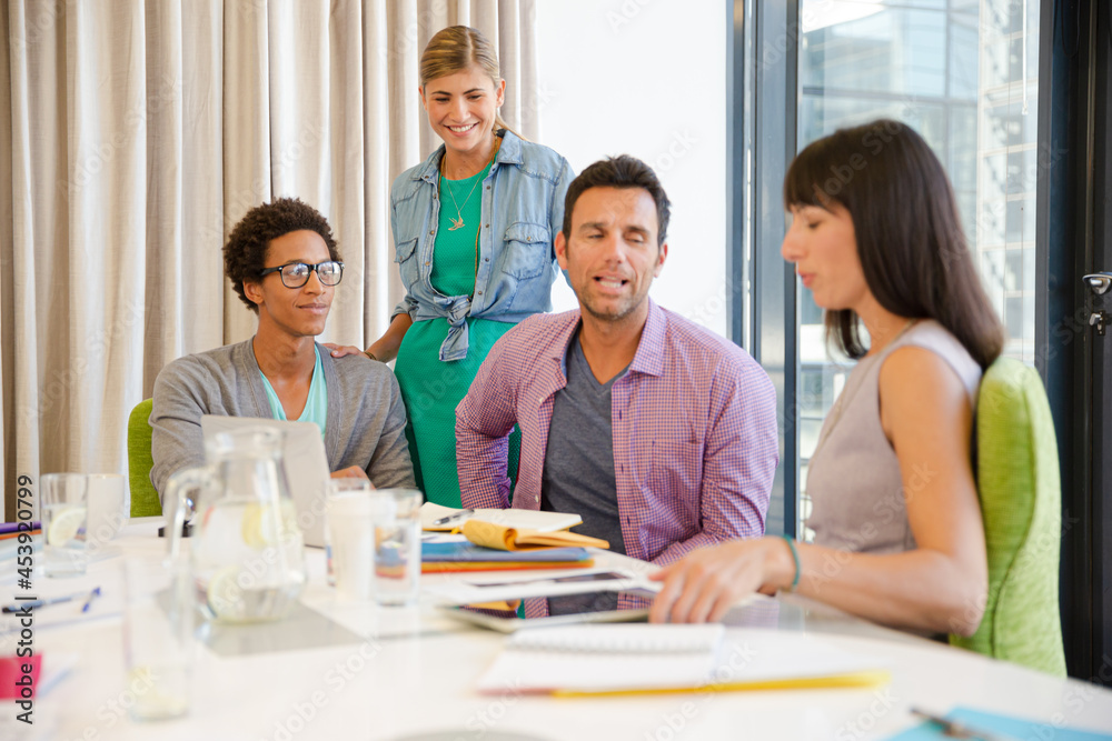 Business people talking in meeting