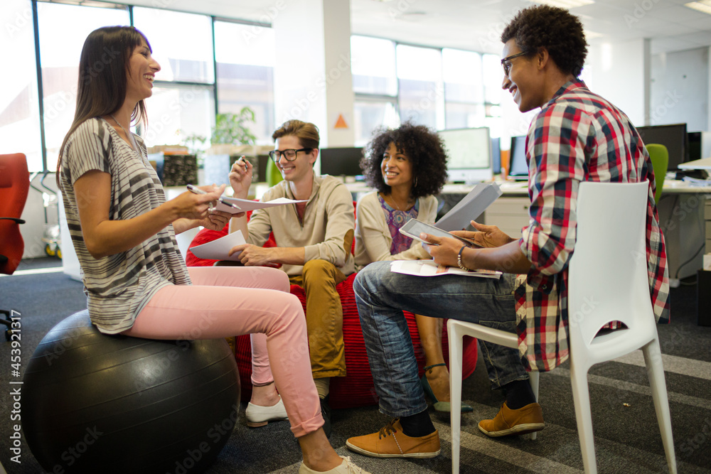 Business people talking in meeting Business people talking in meeting