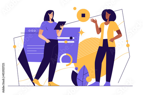 Modernt flat style outline vector illustration on the subject of media, technologies, communication. Editable stroke
