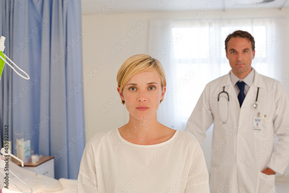 Fototapeta premium Doctor and patient in hospital room