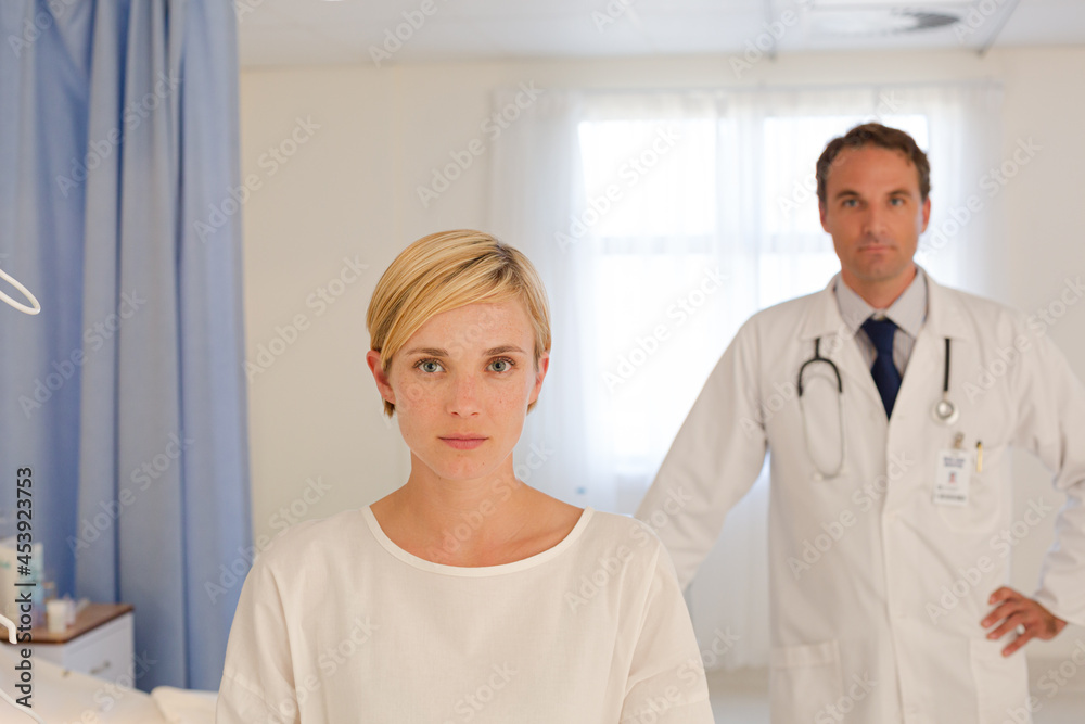 Doctor and patient in hospital room Doctor and patient in hospital room