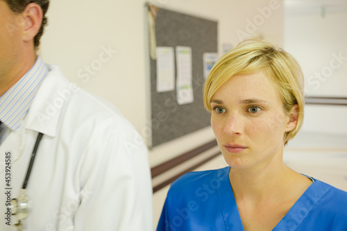 Wallpaper Mural Nurse and doctor walking in hospital hallway Torontodigital.ca
