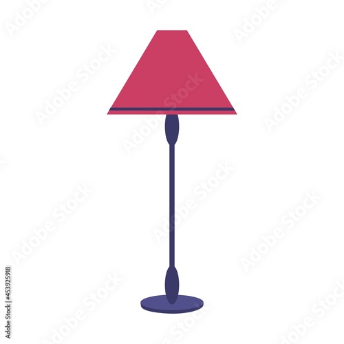  floor lamp isolated on a white background. Vector flat illustration. Interior object