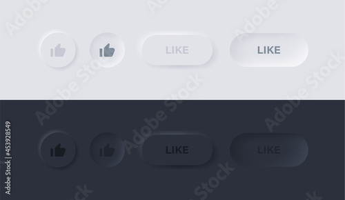 like icon button with neumorphism design - ui buttons interface