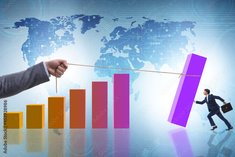 Economic growth concept with business people Economic growth concept with business people