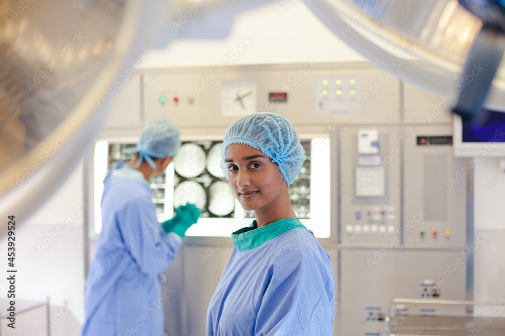 Surgeon standing in operating room