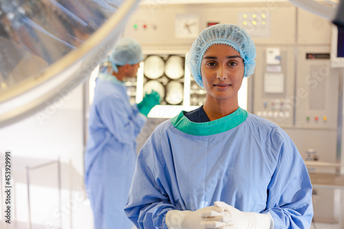 Surgeon standing in operating room