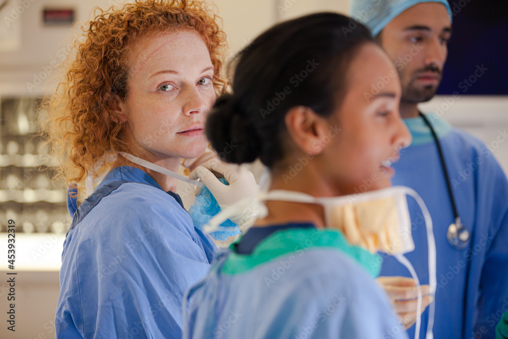 Surgeon standing in operating room